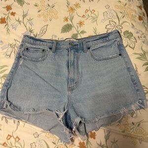 Abercrombie high rise Light Blue Denim Women Shorts